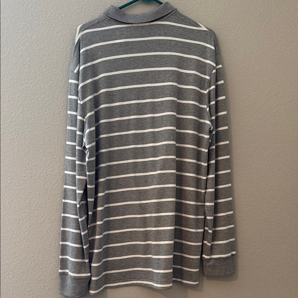 Polo by Ralph Lauren Gray and White Striped Polo Shirt - Picture 4 of 4